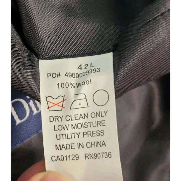 Ralph Ralph Lauren 100% Wool Gray Pinstripe Suit 42L / 36x31 EUC - Picture 9 of 10